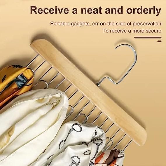 Wooden Suspender Hanger, Multifunctional 8 Hook Hanger, Non Slip Wardrobe Clothing Storage Holder, Dormitory Closet Organizer, Multipurpose Scarf Hat Hanger, 360 Non Slippery Hanger Wooden Suspender Hanger, Multifunctional 8 Hook Hanger, Non Slip Wardrobe Clothing Storage Holder, Dormitory Closet Organizer, Multipurpose Scarf Hat Hanger, 360 Non Slippery Hanger